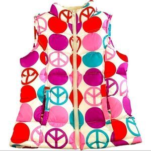 Old Navy Multicolored Puffer Zip Up Vest Sz Large